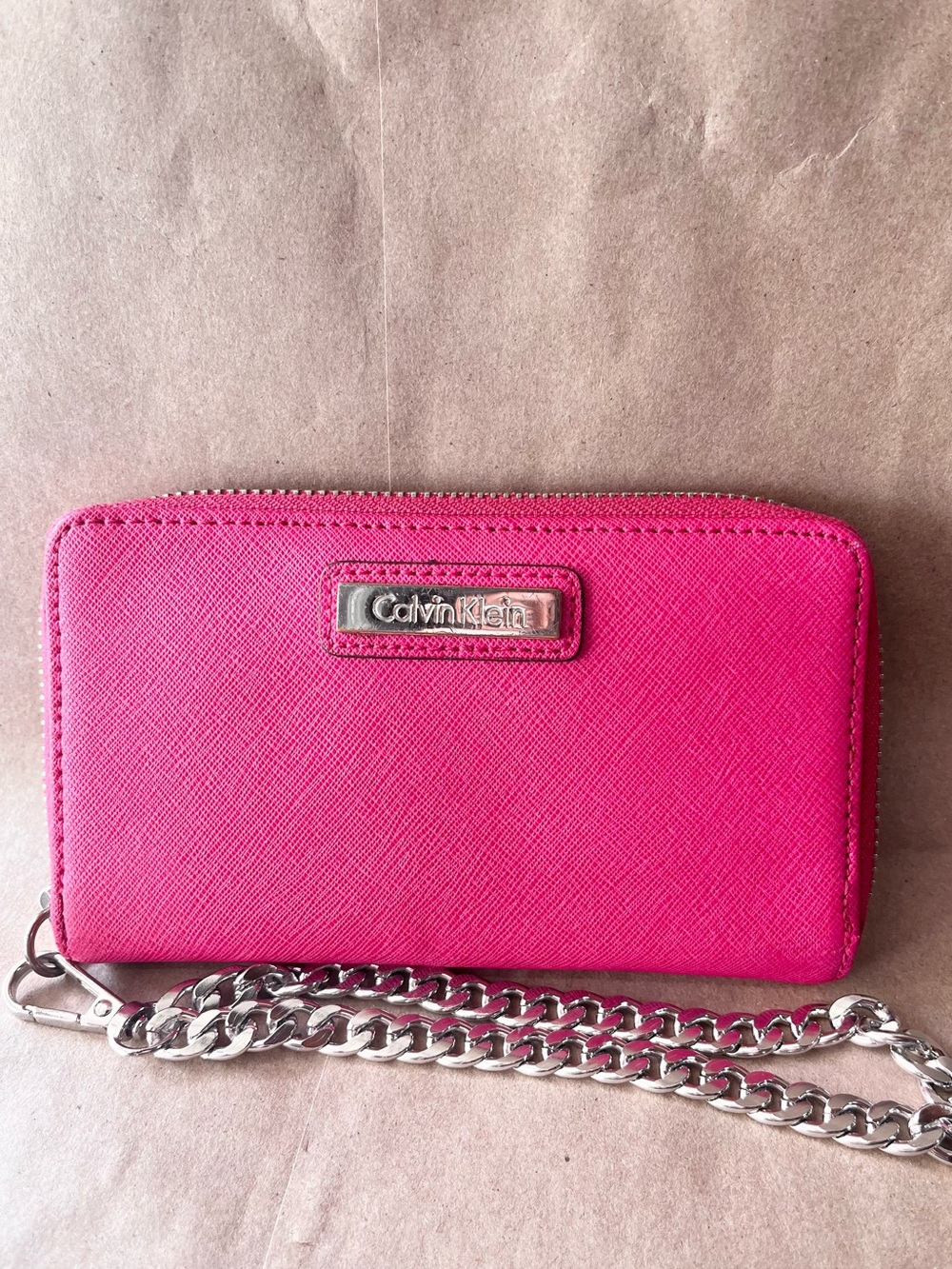 Calvin Klein Pink Wristlet